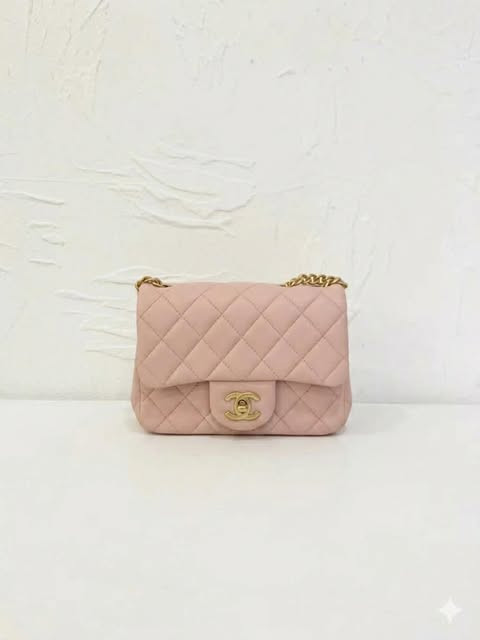 Chanel Classic Flap Bag Mini (Camellia Pink Gold)