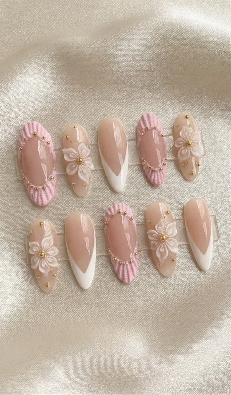 Sweet Pink & Gold Petal Dreams