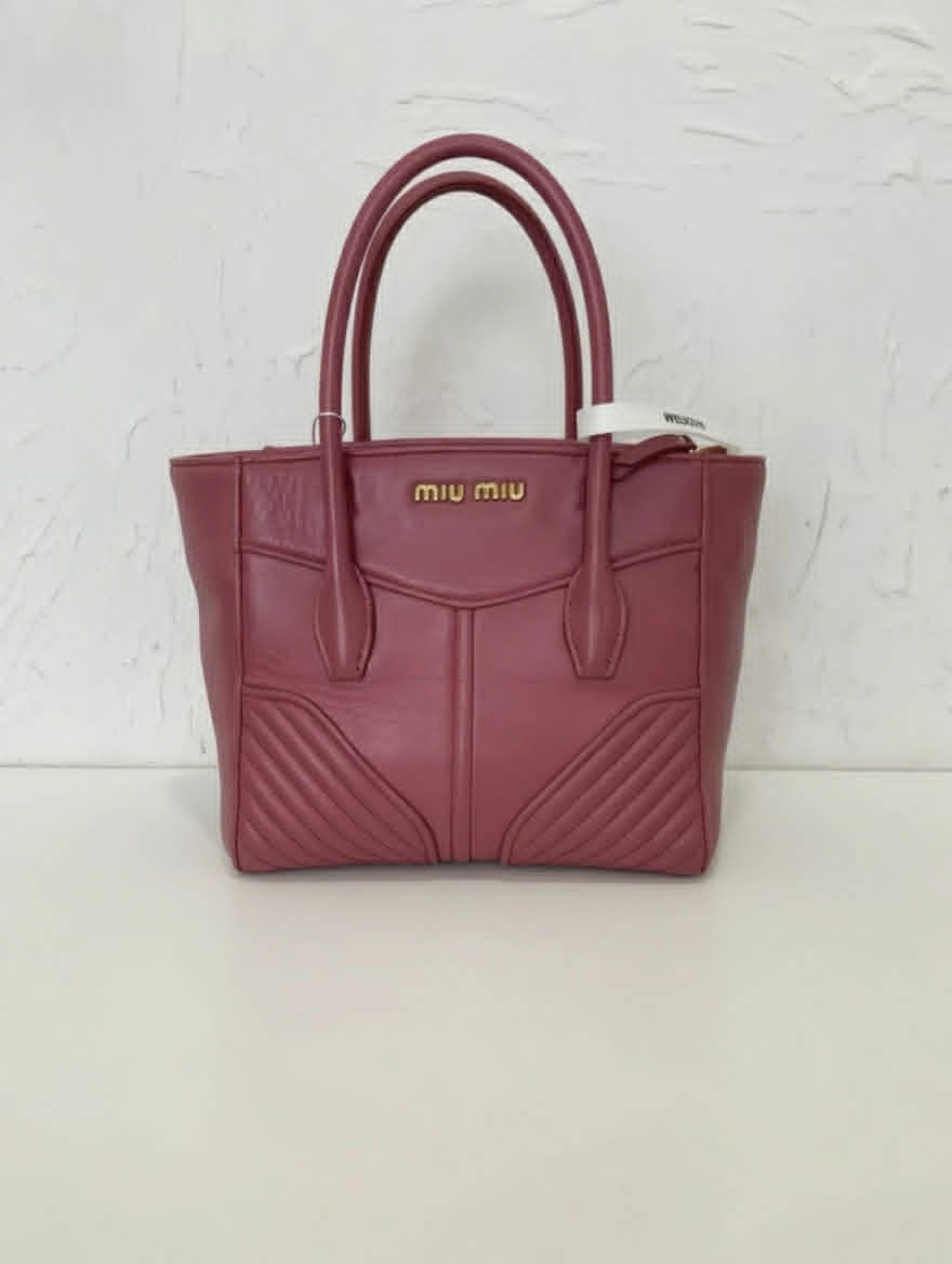 Miu Miu Mini Leather Tote Bag