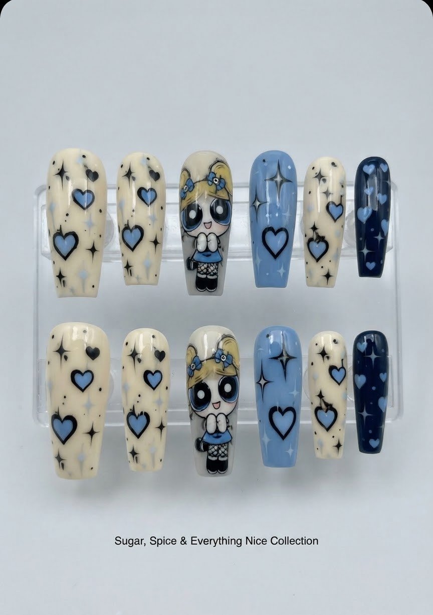 Blue Sugar Hearts