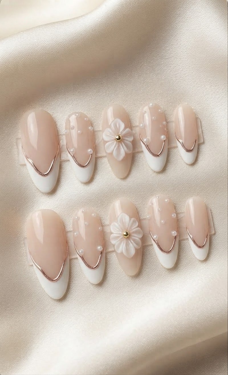 Ethereal White Blossom & Pearls