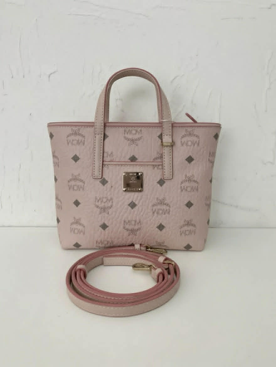 MCM Visetos Small Tote Bag