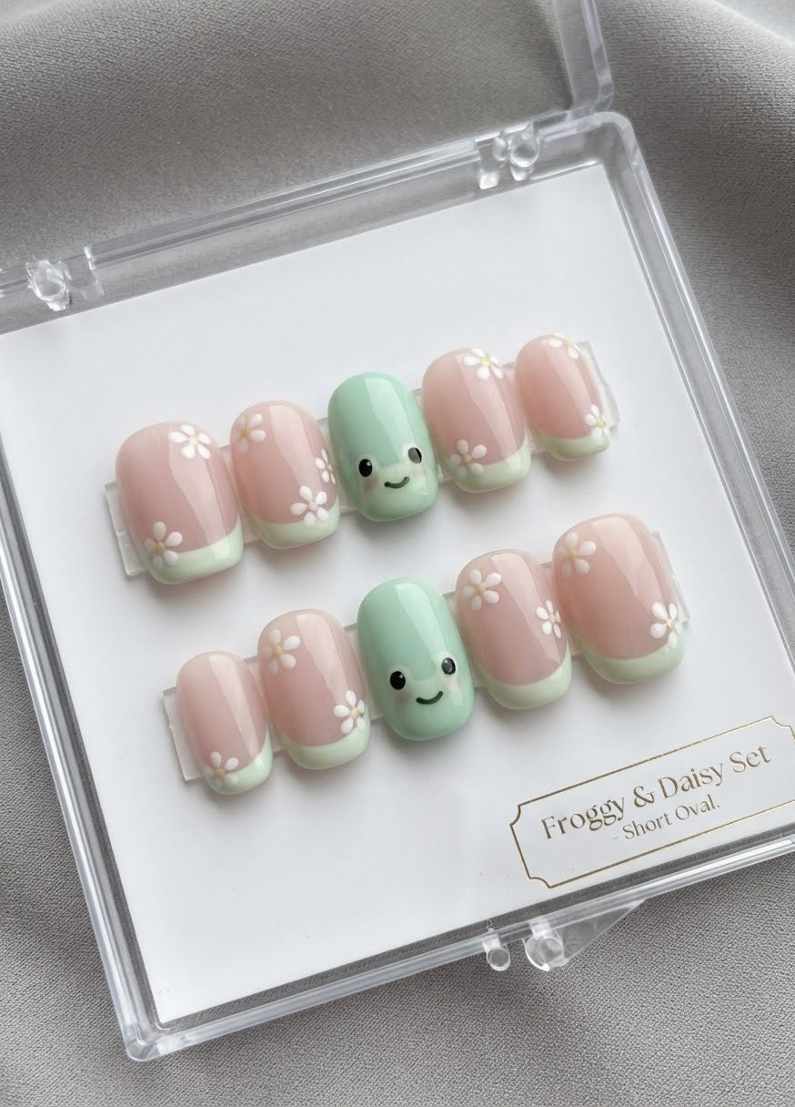 Froggy & Daisy Set - Short Oval
