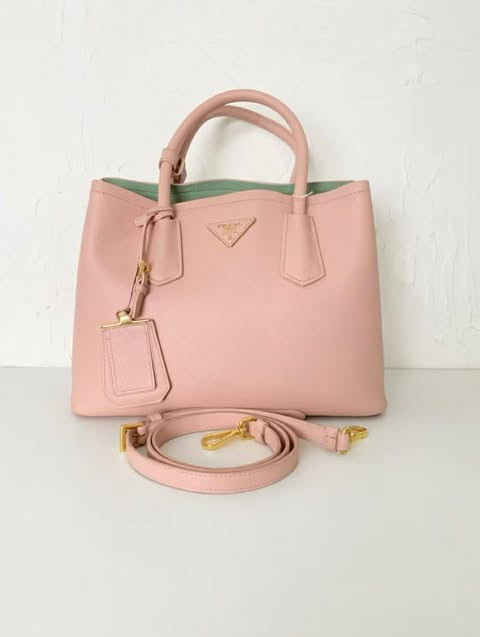 Prada Pink Saffiano Tote Bag