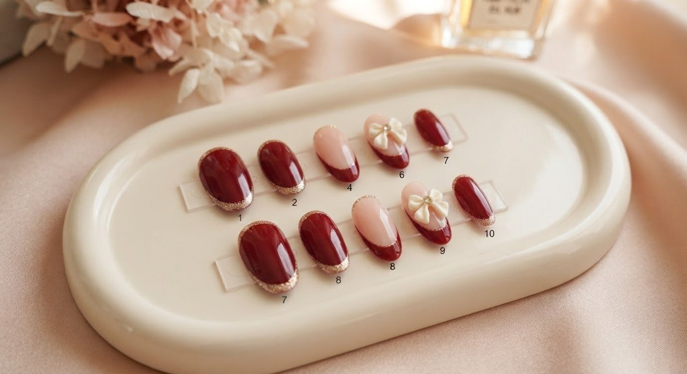 Burgundy Ribbon French