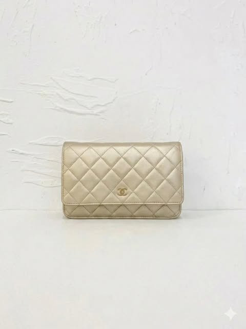Chanel Lucky Cointreau Champagne Lambskin Leather Bag (WOC)