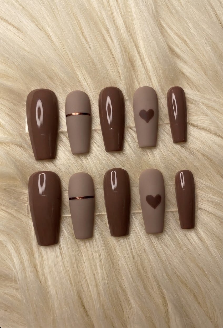 Coffee Roasters press-on nails