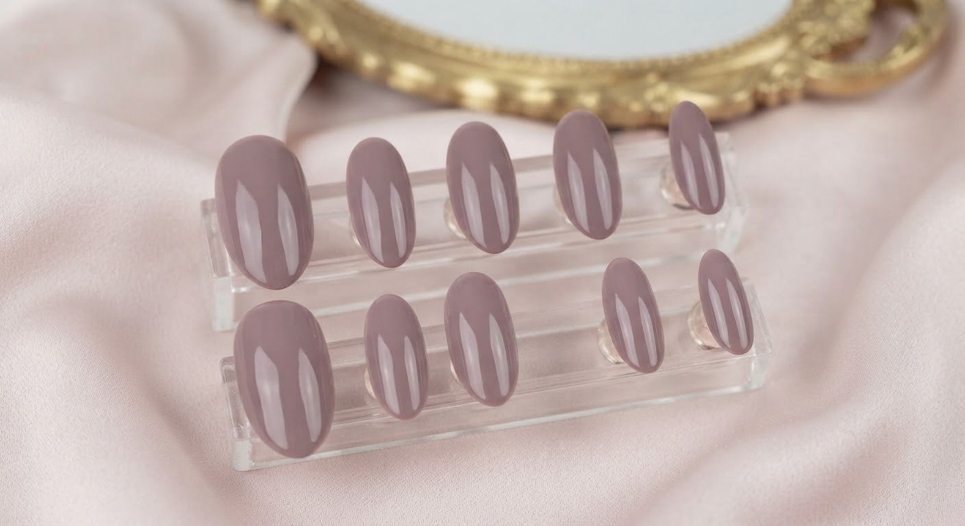 Mauve Glossy Nails