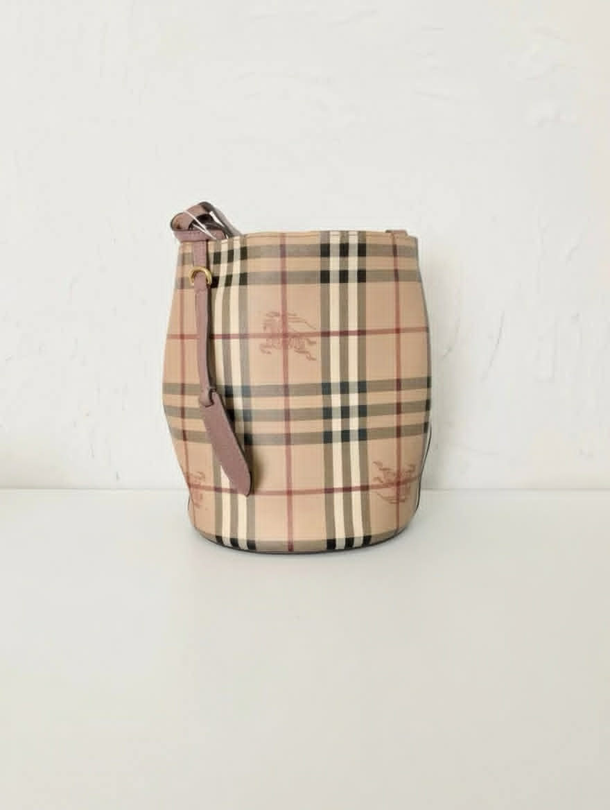 Burberry Mini Bucket Bag in House Check