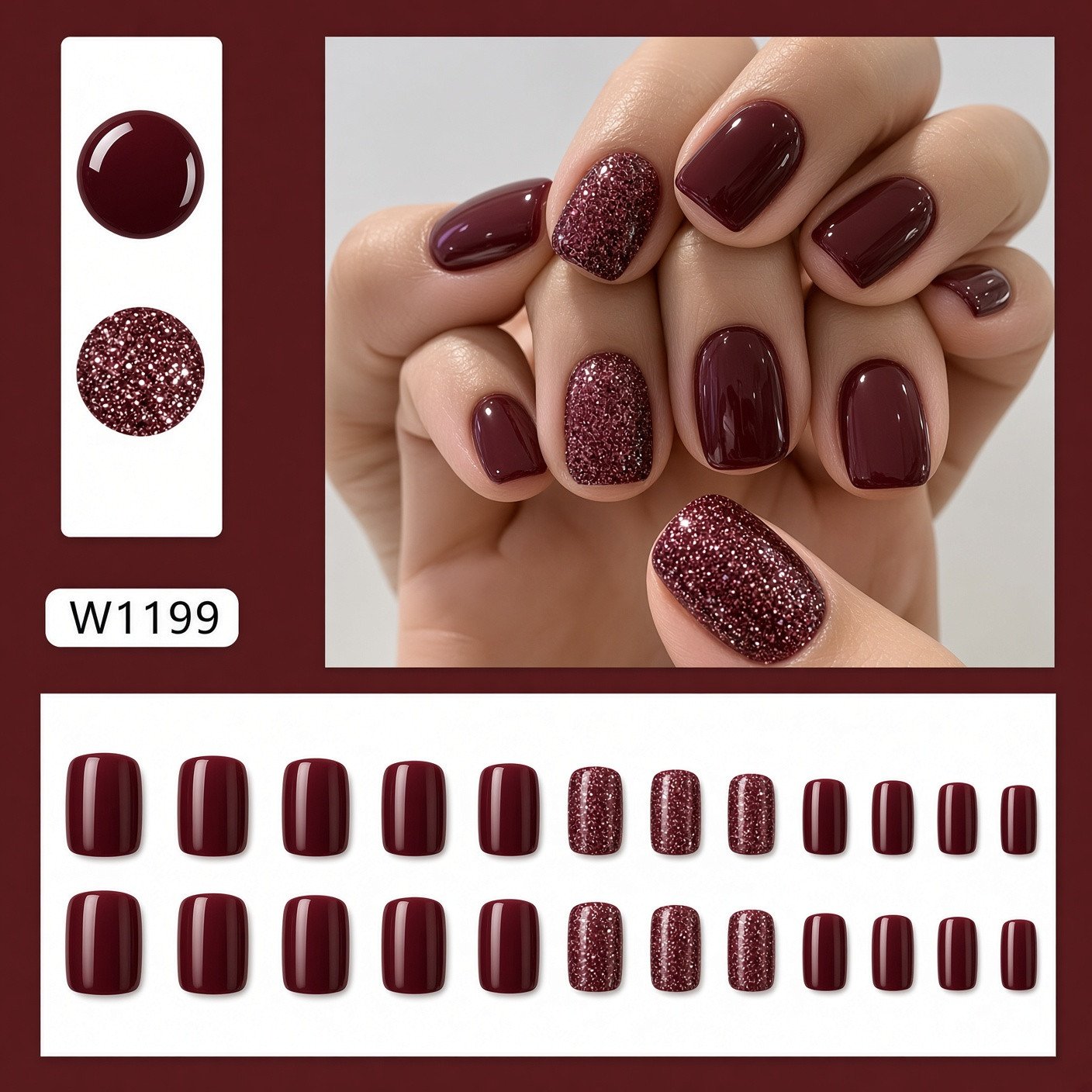 Burgundy Sparkle Glaze