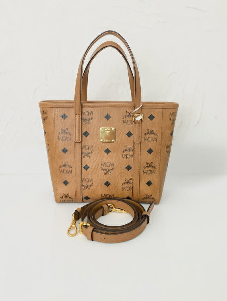 MCM Visetos Shopper Tote Bag