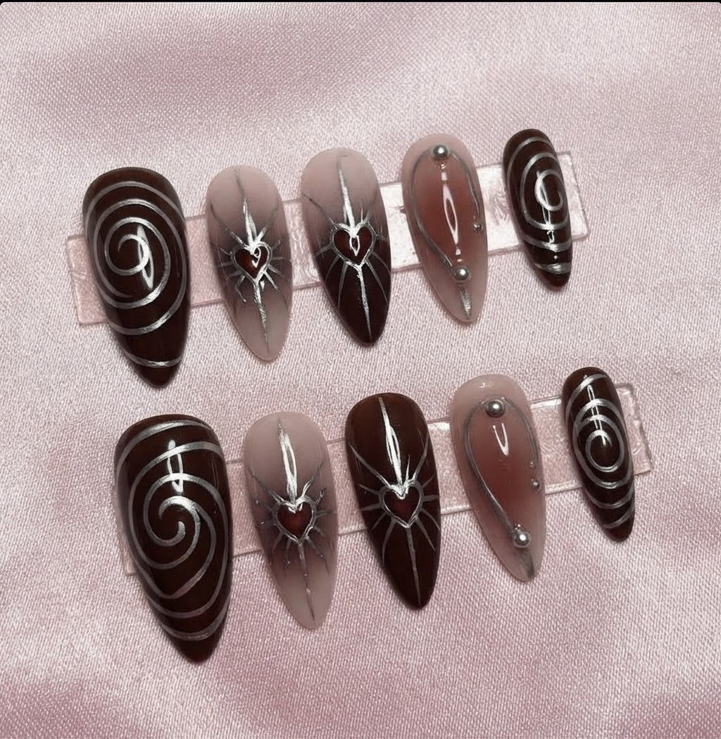 Burgundy Heart Stiletto
