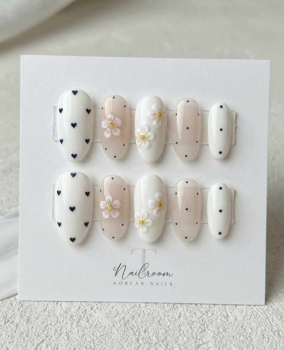 Korean-style press-on nails