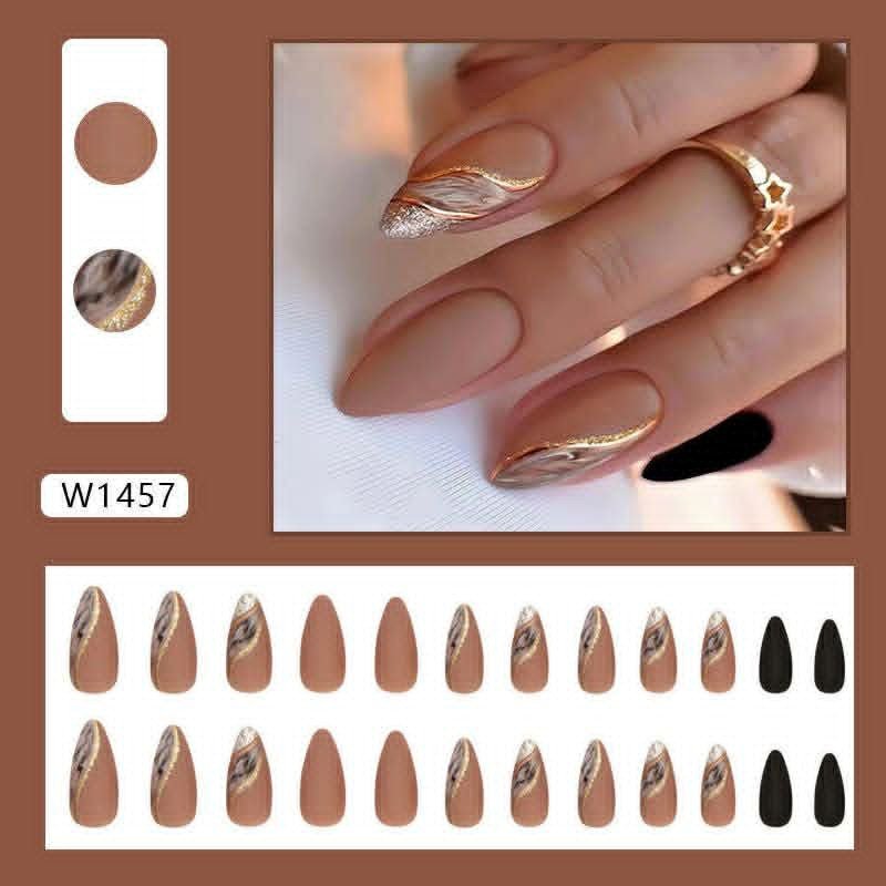 Matte Nude Gold Swirl