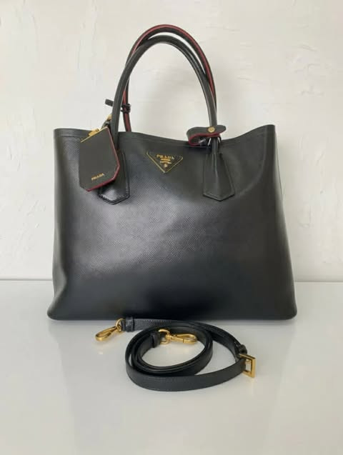 Prada Black Saffiano Leather Tote Bag
