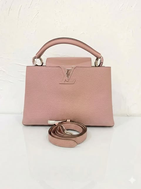 LV Capucines Medium Pink Silver