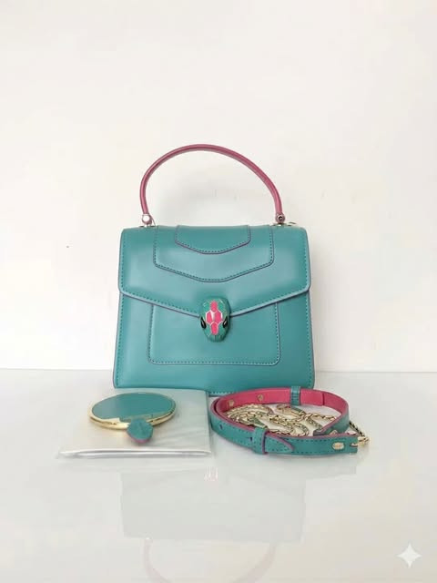 Bulgari Serpenti Accordion Small (Green Pink)