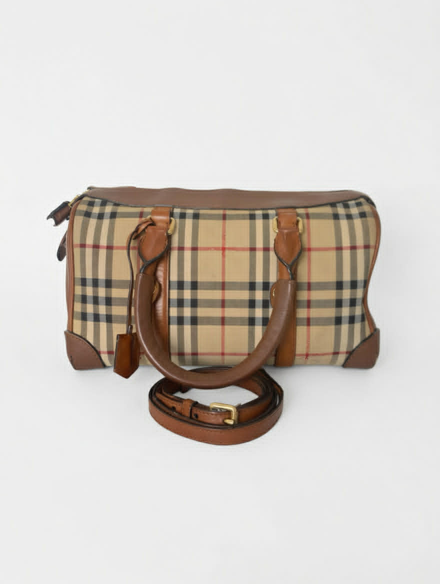 Burberry Nova Check Barrel Bag