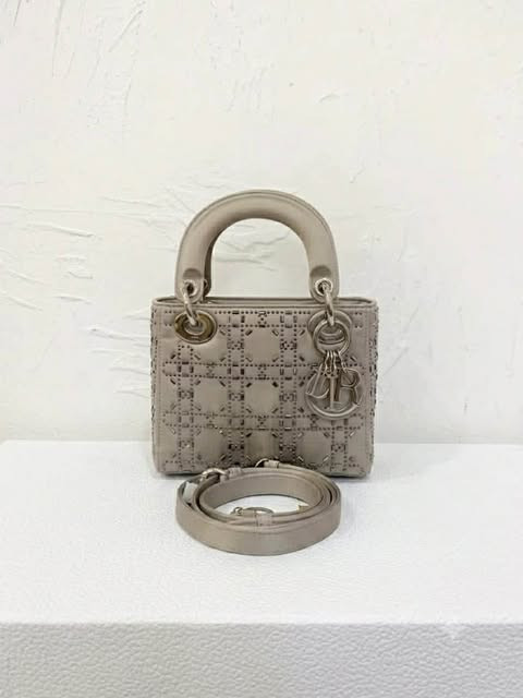 Dior Princess Dior Three-Patch Satin Gray Silver