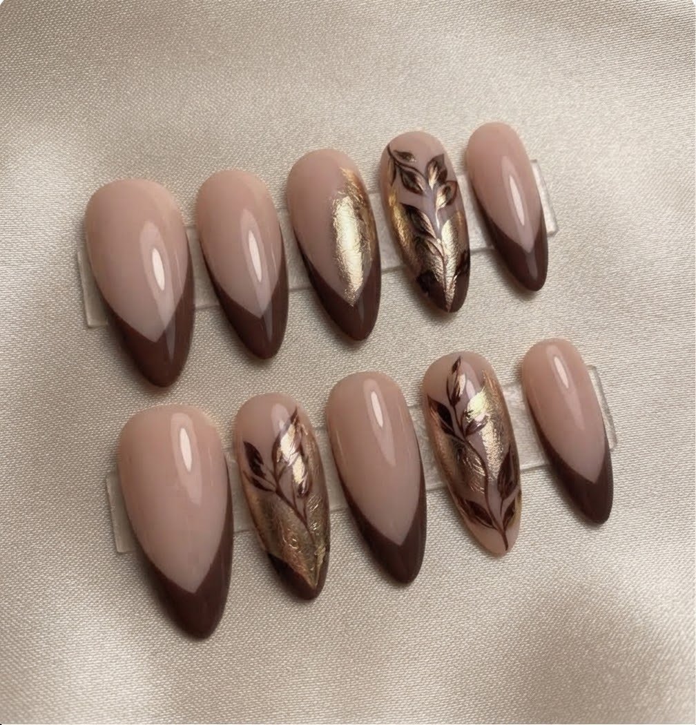Aura and Foliage Nail Art
