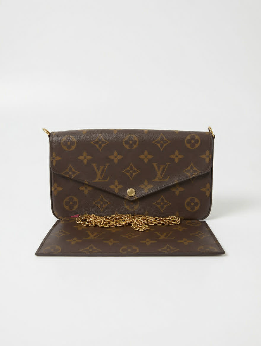 Louis Vuitton Monogram Envelope Chain Wallet